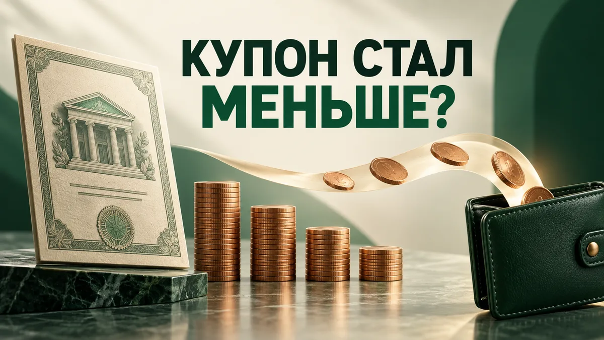 Уменьшающиеся купонные монеты и возвращающийся в кошелёк номинал облигации
