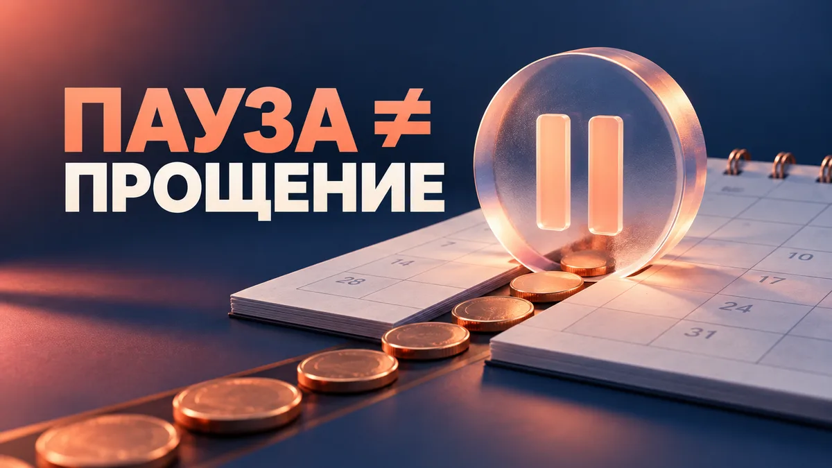 Знак паузы на календаре: платежи отложены, обязательства продолжаются