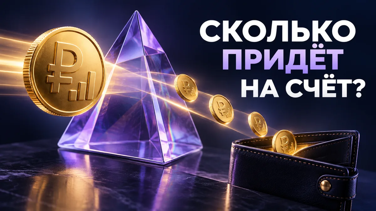 Дивидендная монета проходит через призму налога перед поступлением в кошелёк