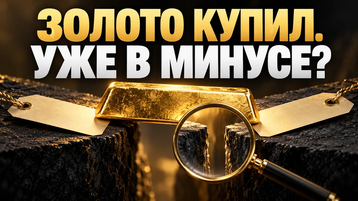 Золотой слиток над разрывом между ценниками: золото купил — уже в минусе?