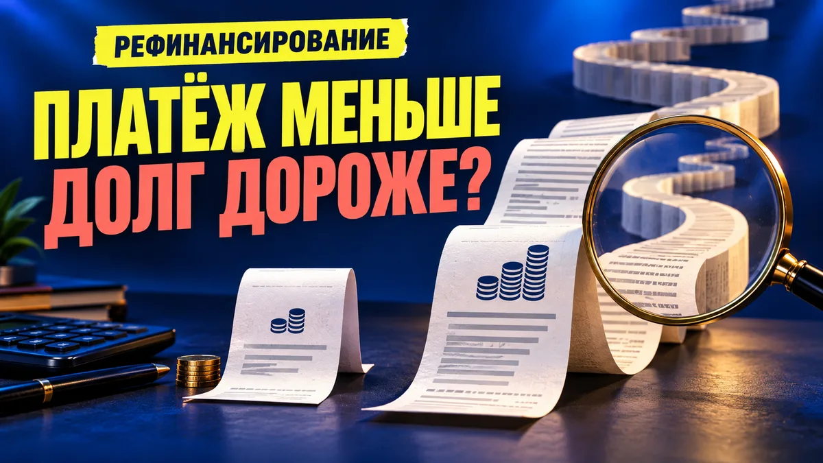 Два кредитных чека: небольшой платёж превращается в длинную ленту выплат. Платёж меньше — долг дороже?