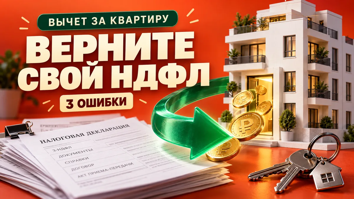 Ключи от квартиры, документы и деньги, возвращающиеся к владельцу. Верните свой НДФЛ: три ошибки.
